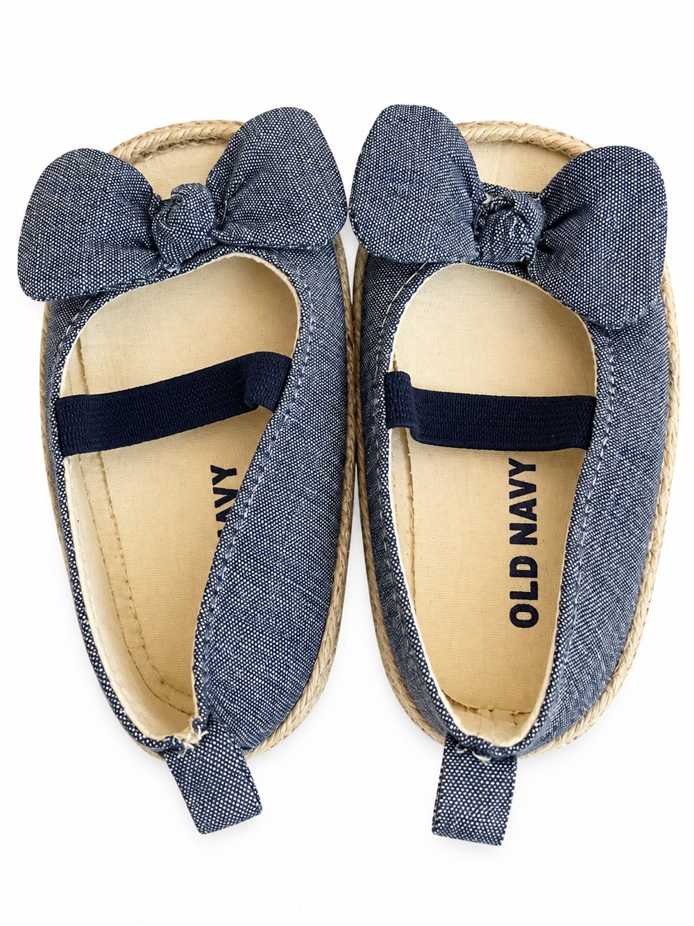 Old Navy Denim Blue Bow Slip-On Espadrille for Baby